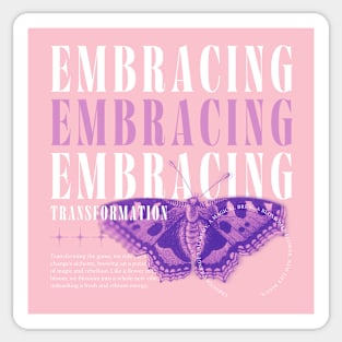 Beautiful Moth Embrace Transformation Change Sticker